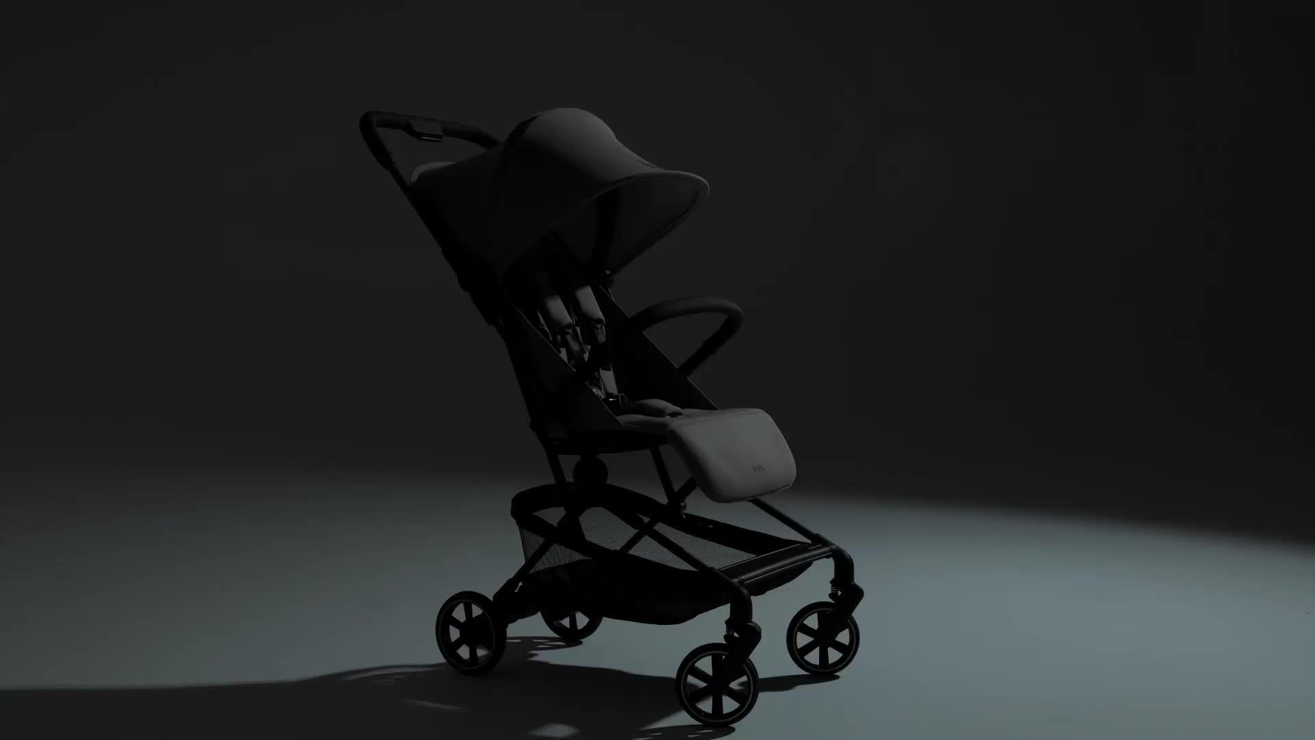 Video of hauck-lite-n-care-stroller-dark-anthracite