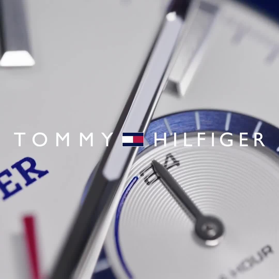 Image thumbnail 8 of 8 of Tommy Hilfiger Mens Blue Leather Strap Watch