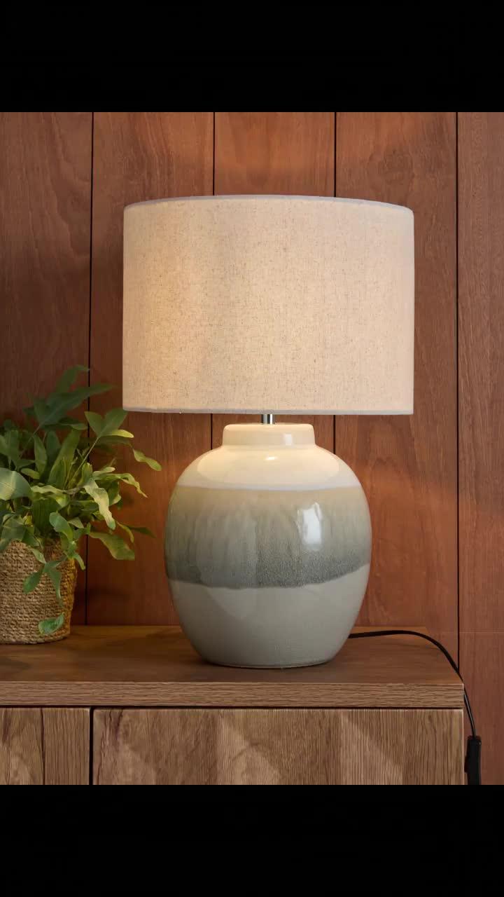 Image thumbnail 8 of 8 of The Very Collection Grey Reactive Glaze Table Lamp