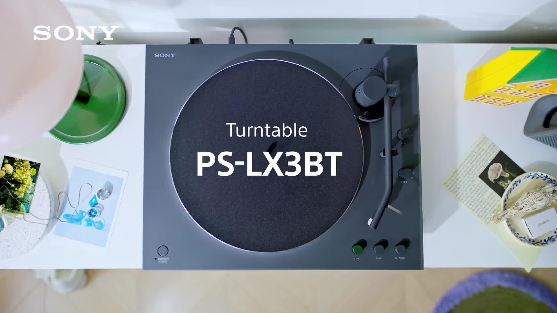 Image thumbnail 8 of 8 of Sony PS-LX3BT Automatic Bluetooth Turntable &ndash; Black