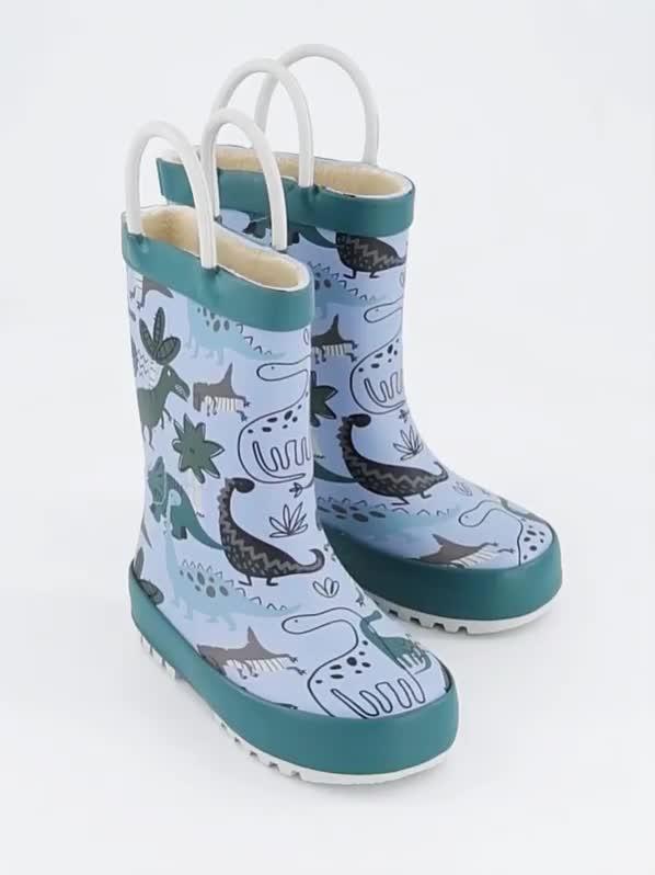 Image thumbnail 7 of 7 of The Very Collection Boys' Dinosaur Pull On Wellington Boots - Multi
