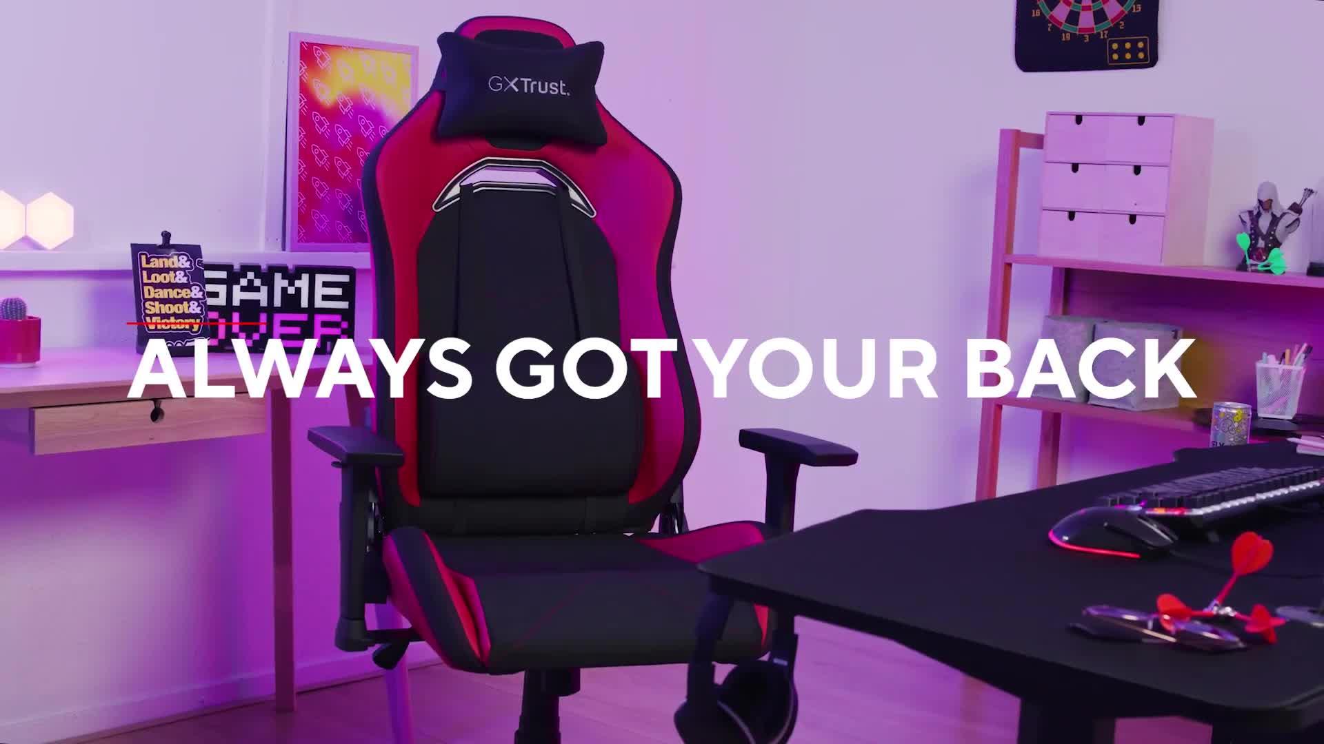Video of trust-gxt714-ruya-comfortable-adjustable-gaming-chair-black
