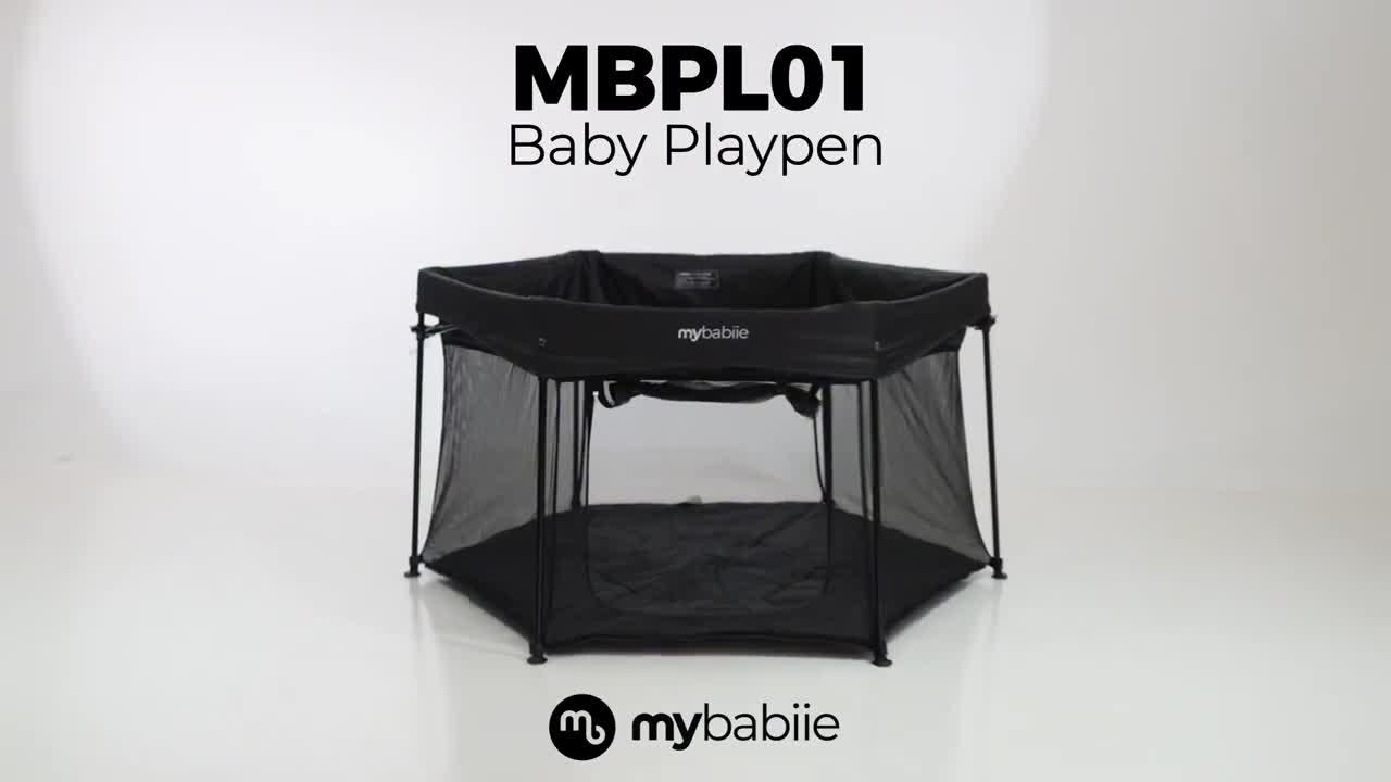 Image thumbnail 8 of 8 of My Babiie Foldable Baby Playpen - Grey Leopard