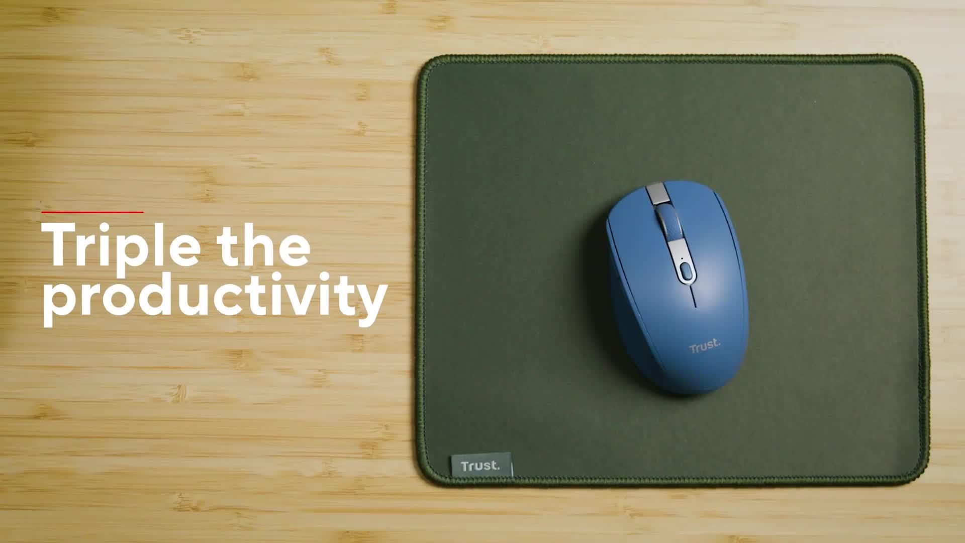 Image thumbnail 8 of 8 of Trust Trust Ozaa Compact Multi-Device Wireless Mouse with silent Click - Black