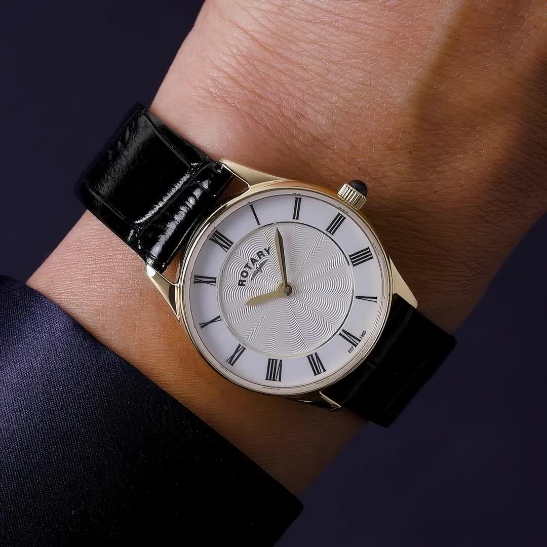 Image thumbnail 6 of 6 of Rotary Ladies GP Black Strap White Dial 50m