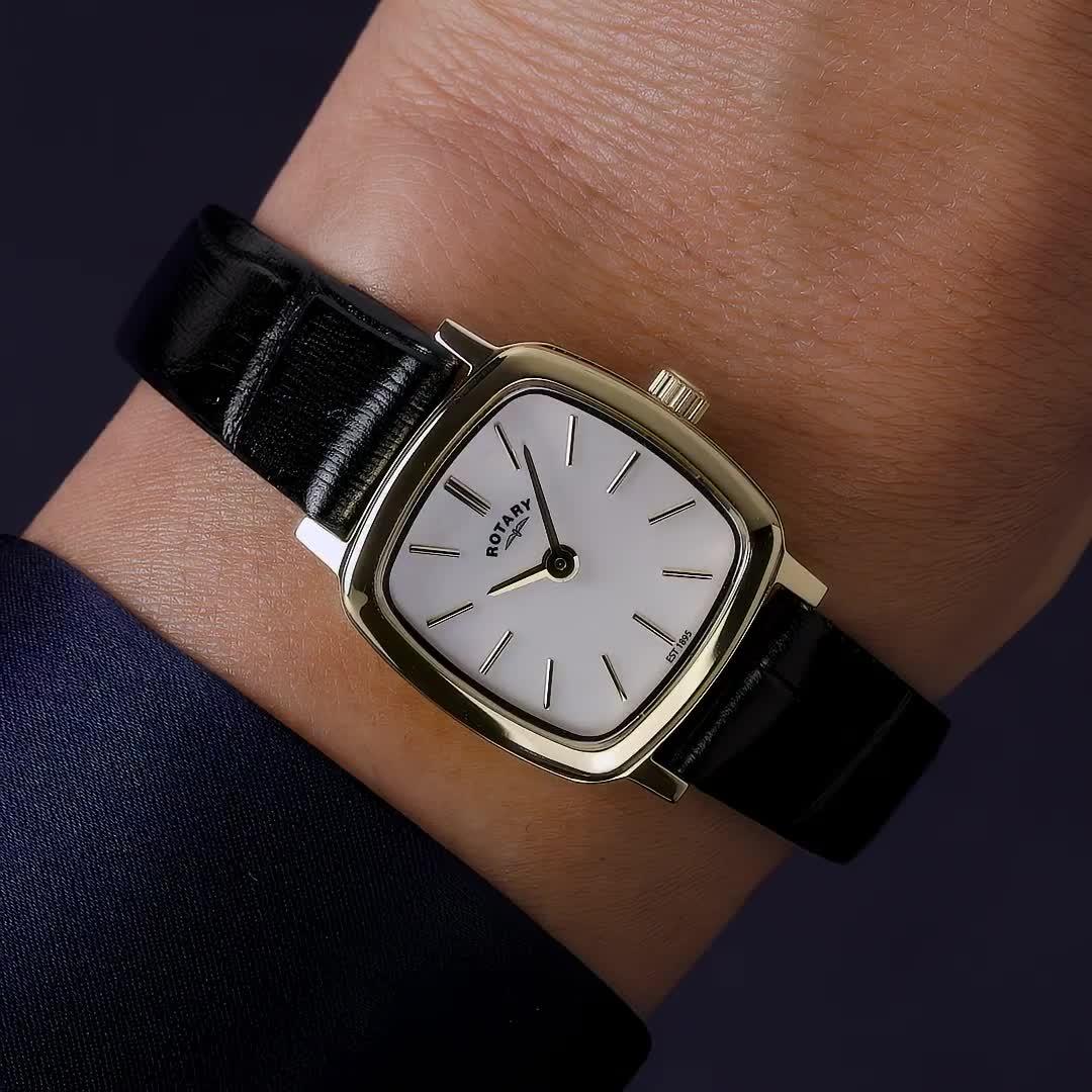 Image thumbnail 6 of 6 of Rotary Ladies GP Black Strap MOP Dial 50m