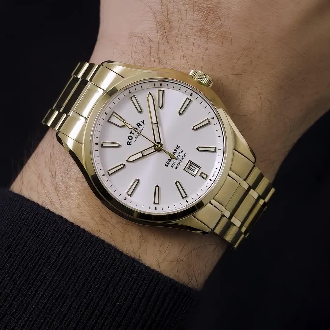 Image thumbnail 6 of 6 of Rotary Men's Seamatic GP Bracelet Silver Dial 100m
