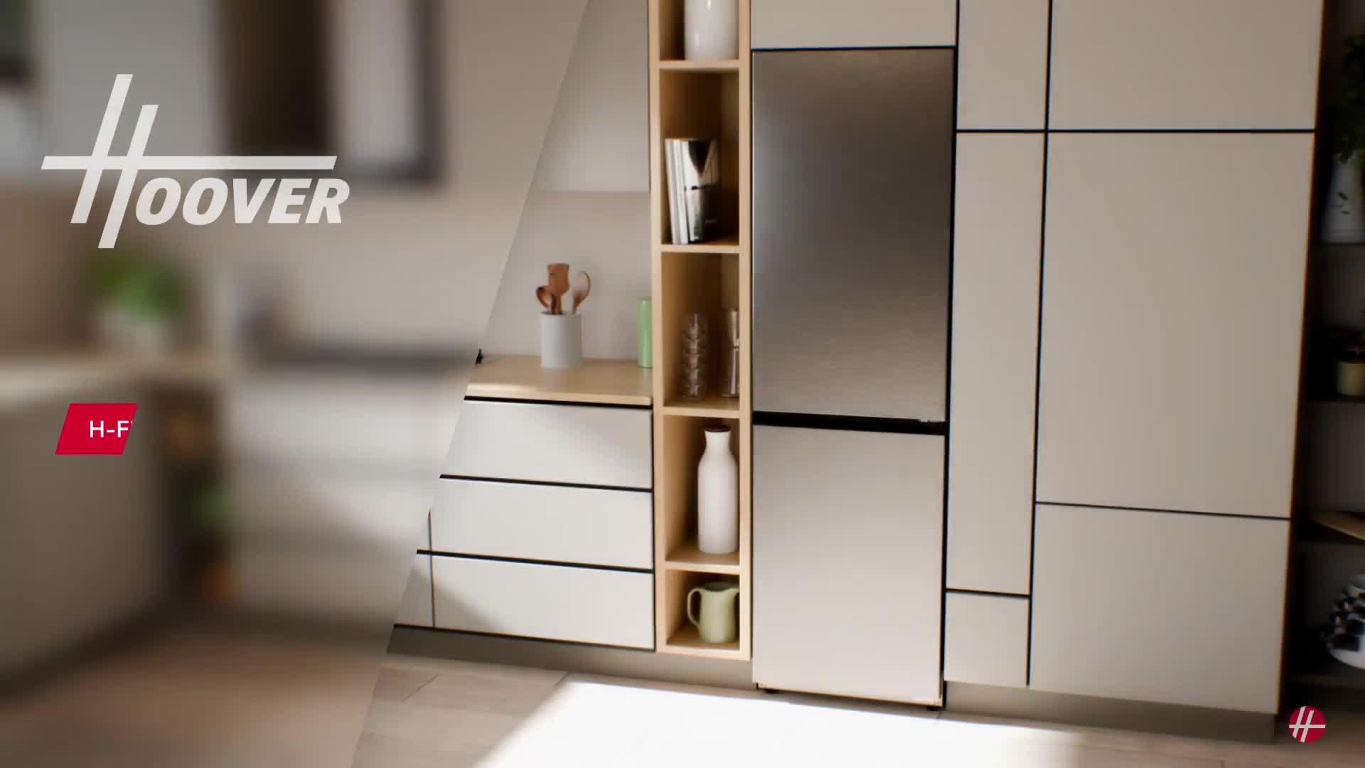 Image thumbnail 8 of 8 of Hoover HONCQ3T518EWWK 55cm Total No Frost Fridge Freezer with Water Dispenser - White&nbsp; - E Rated