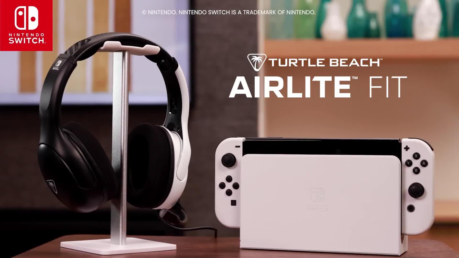 Video of turtle-beach-airlite-fit-wired-gaming-headset-for-nintendo-switch-black-amp-white