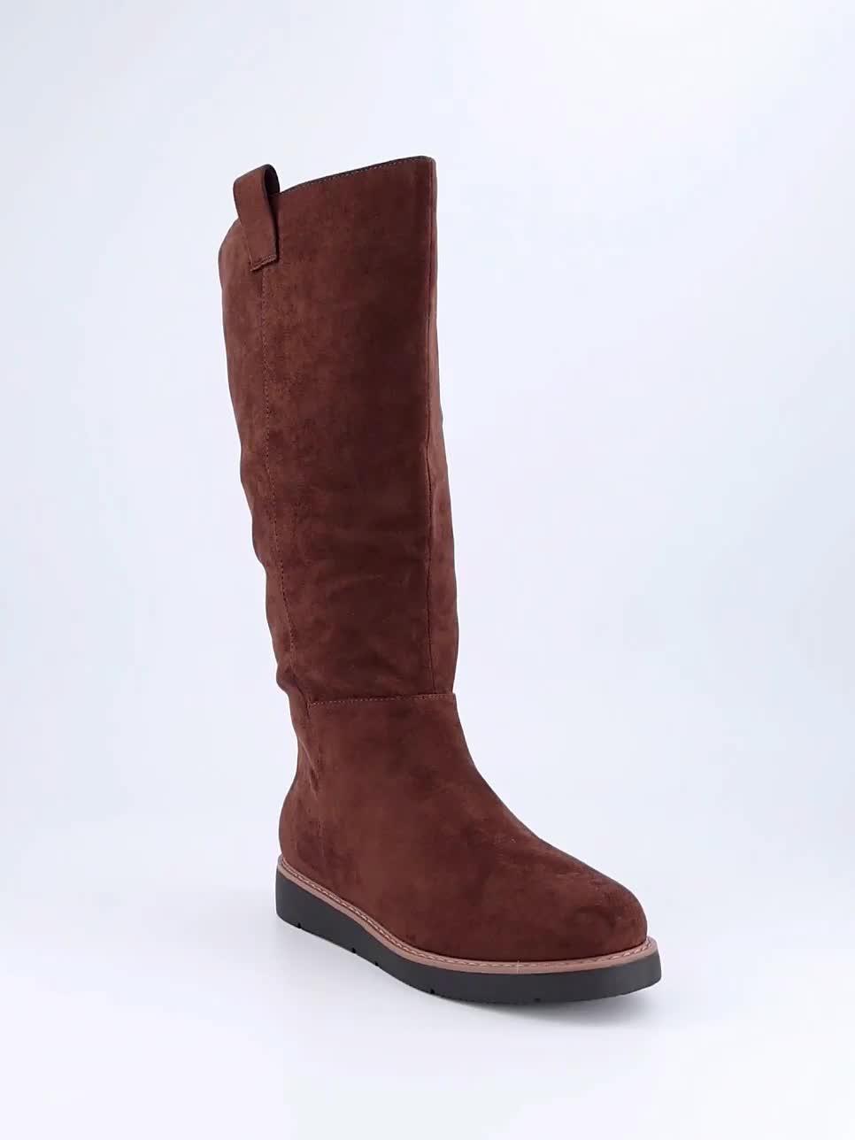 Image thumbnail 8 of 8 of The Very Collection Wide Fit Flatform Knee Boot With Wider Calf - Brown
