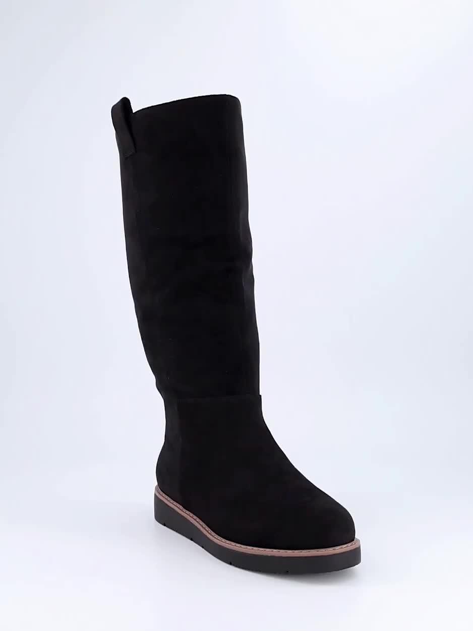 Image thumbnail 8 of 8 of The Very Collection Wide Fit Flatform Knee Boot With Wider Calf - Black