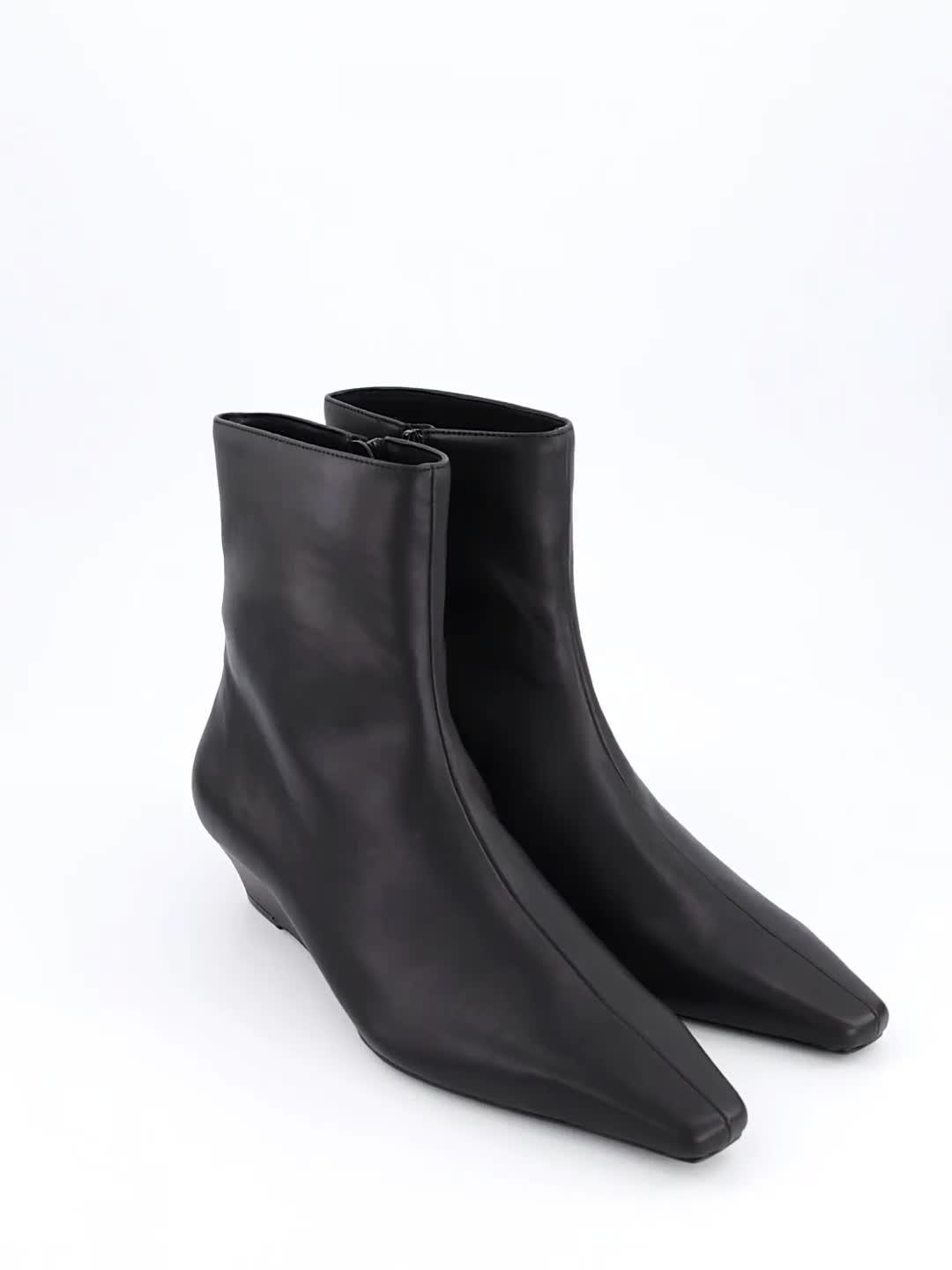 Image thumbnail 7 of 7 of The Very Collection Womens Pointed Toe Wedge Ankle Boot - Black