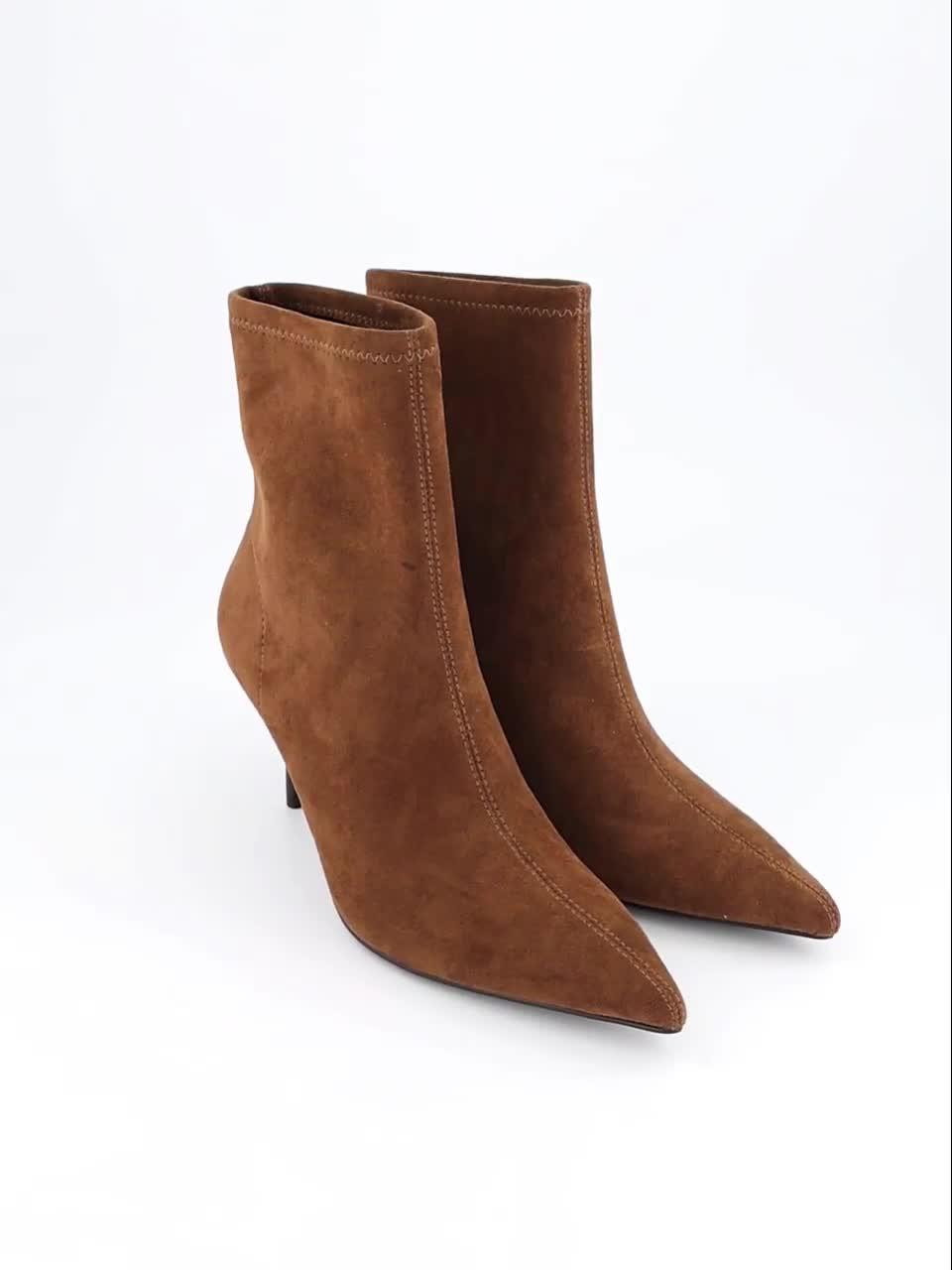 Image thumbnail 7 of 7 of The Very Collection Real Suede Pointed Ankle Boot With Heel