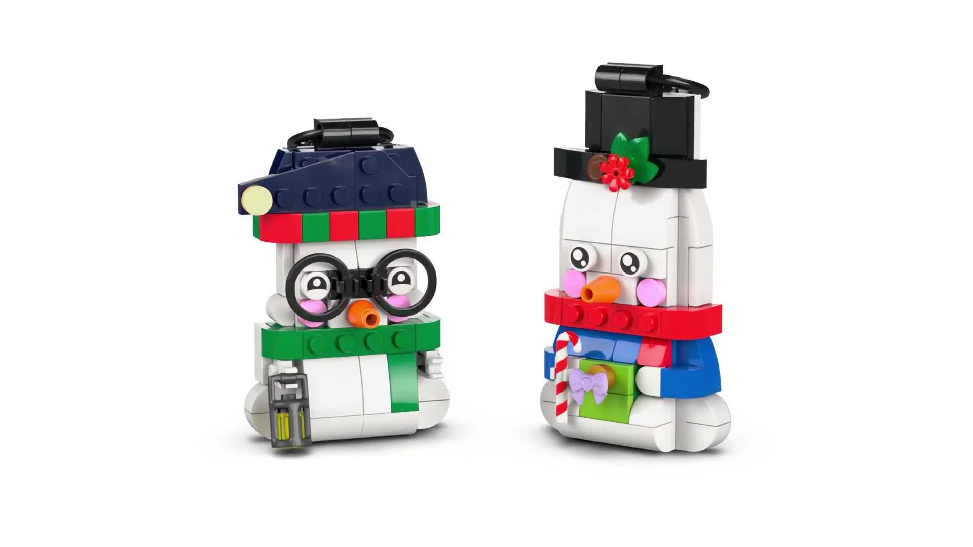 Image thumbnail 8 of 8 of LEGO Snowman Ornaments Christmas Decor Holiday Decorations 40812