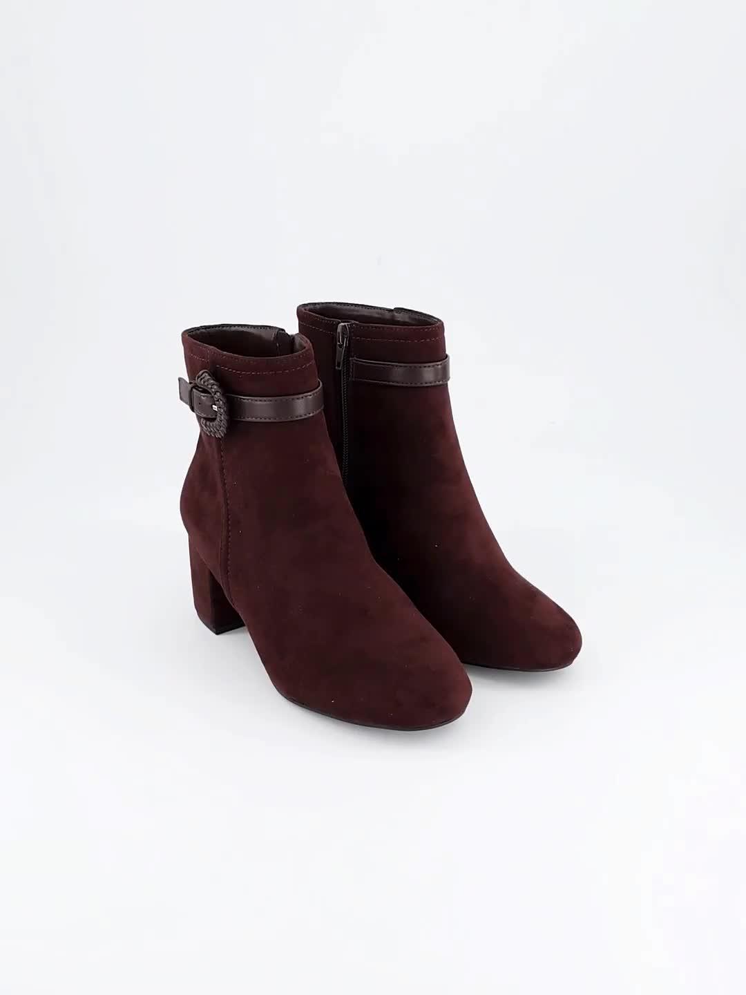 Image thumbnail 7 of 7 of The Very Collection Extra Wide Ankle Boot With Buckle Trim - Brown