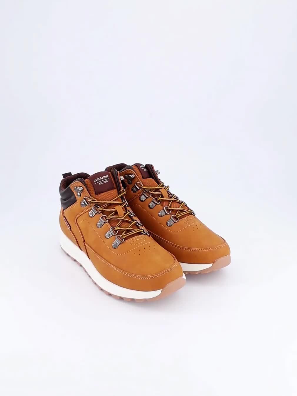 Image thumbnail 7 of 7 of Jack & Jones Mens Eaton Faux Leather Lace-Up Tread Sole Boots - Honey
