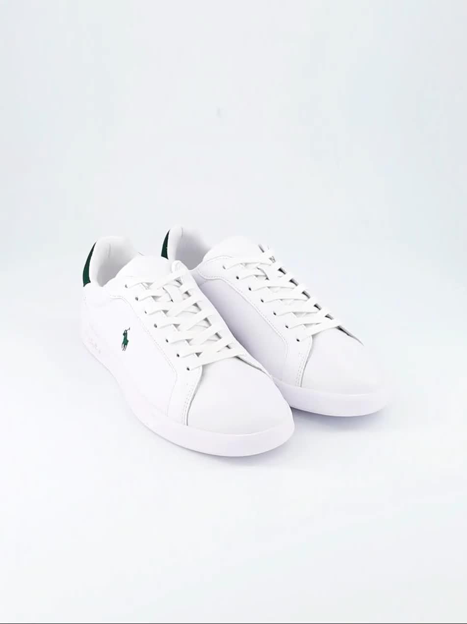 Image thumbnail 6 of 6 of Polo Ralph Lauren Heritage Court Signature Leather Trainers - White