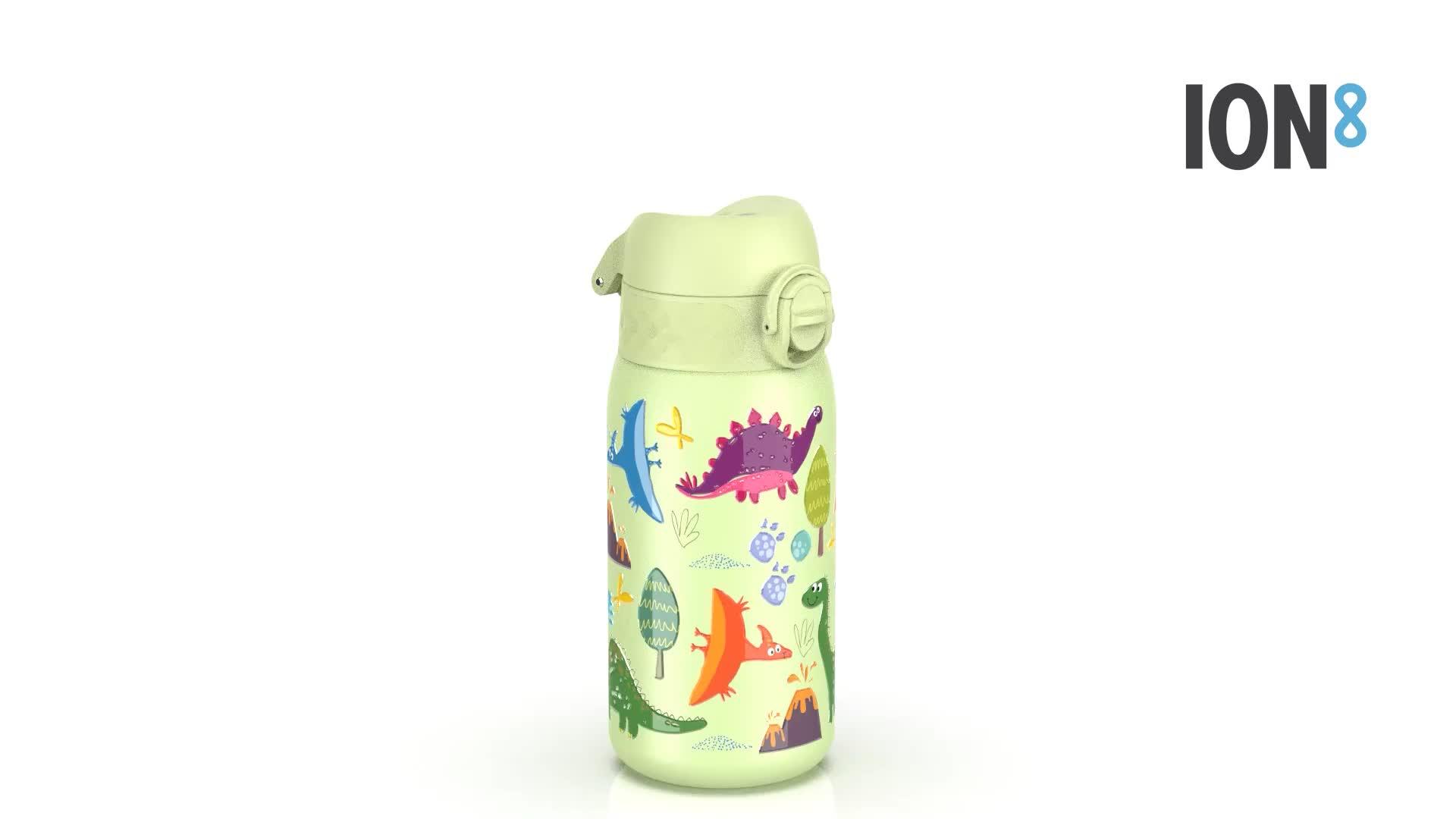 Image thumbnail 7 of 7 of Ion8 Leak Proof Kids Water Bottle, Stainless Steel, Dinosaurs, 400ml (13oz)