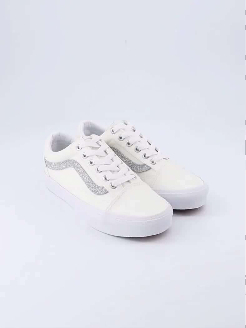 Image thumbnail 7 of 7 of Vans Junior Old Skool Trainer - White