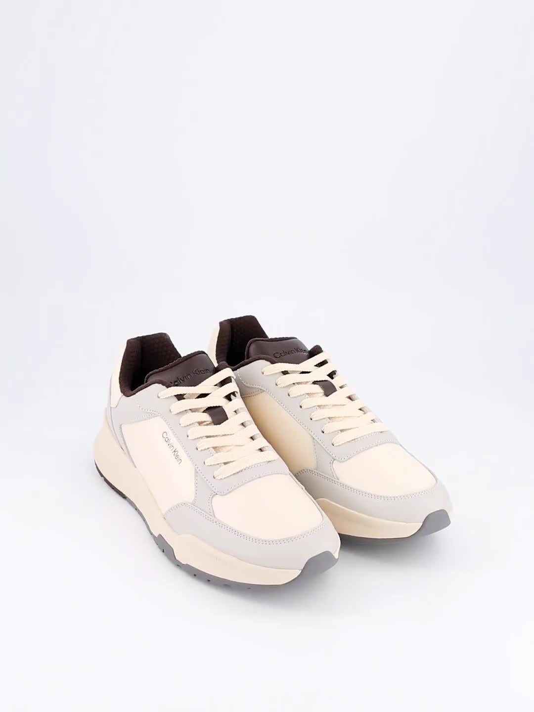 Image thumbnail 7 of 7 of Calvin Klein City Runner Laceup Leatehr Trainers - Off White