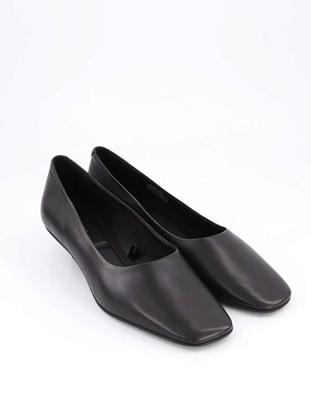 Image thumbnail 7 of 7 of Calvin Klein Leather Kitten Heel Pumps - Brown