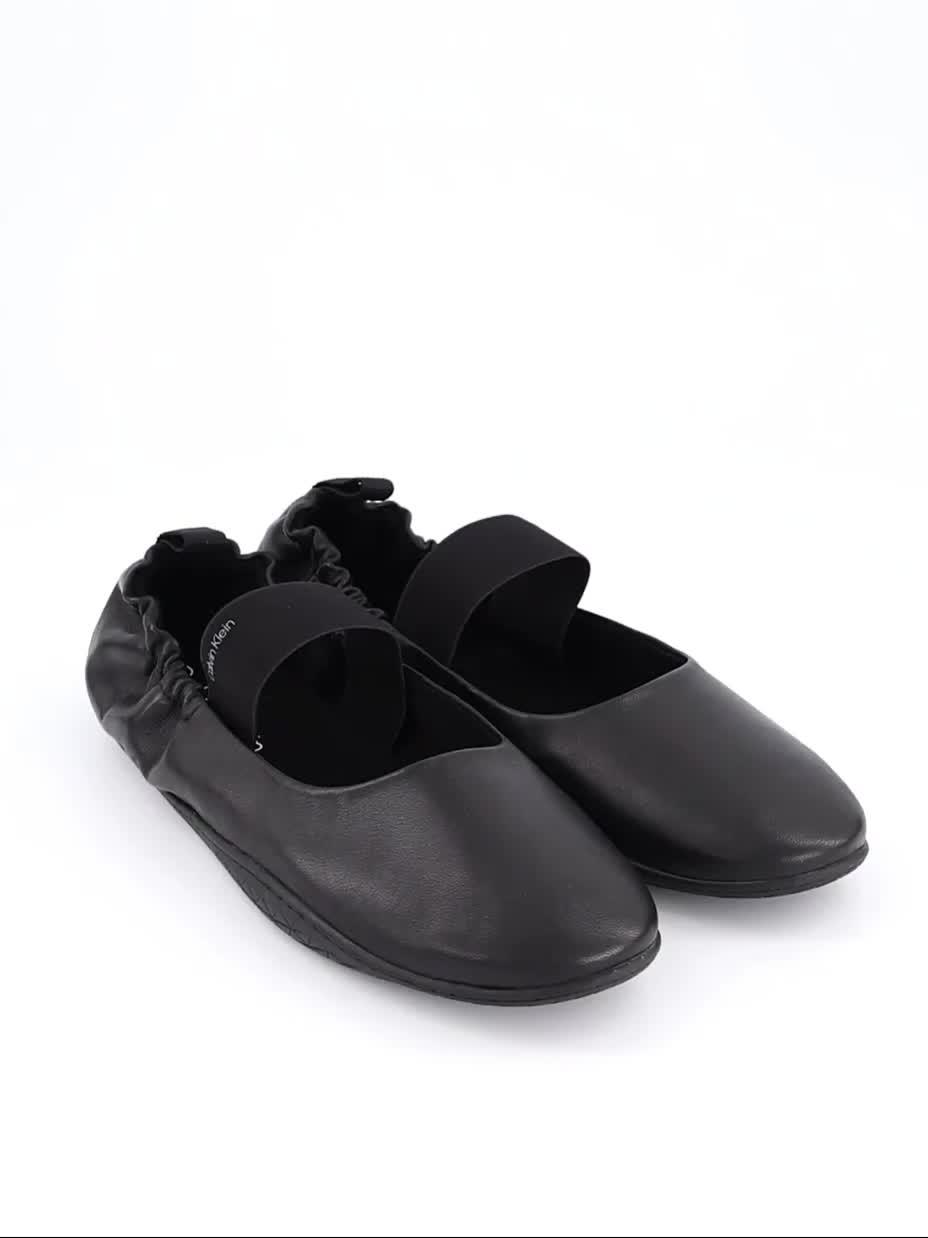 Image thumbnail 7 of 7 of Calvin Klein Leather Hybrid Ballet Trainers - Black