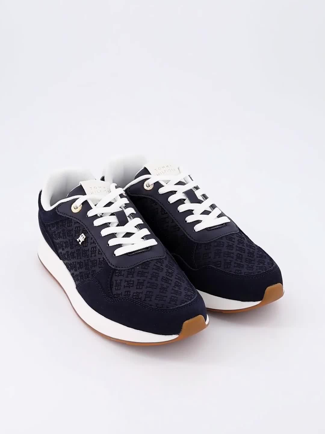 Image thumbnail 7 of 7 of Tommy Hilfiger Monogram Plaque Suede Trainers - Blue