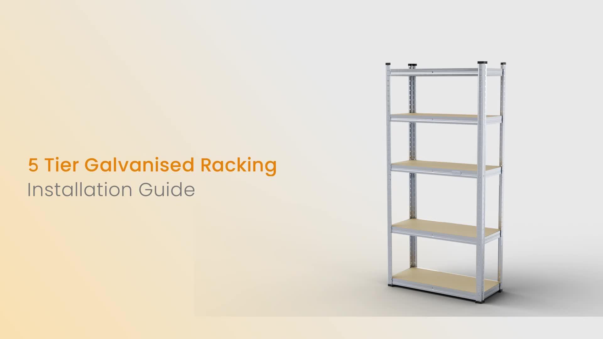 Image thumbnail 8 of 8 of Vonhaus 5-Tier Galvanised Steel Shelving Unit -  Silver (150 x 70 x 30cm)