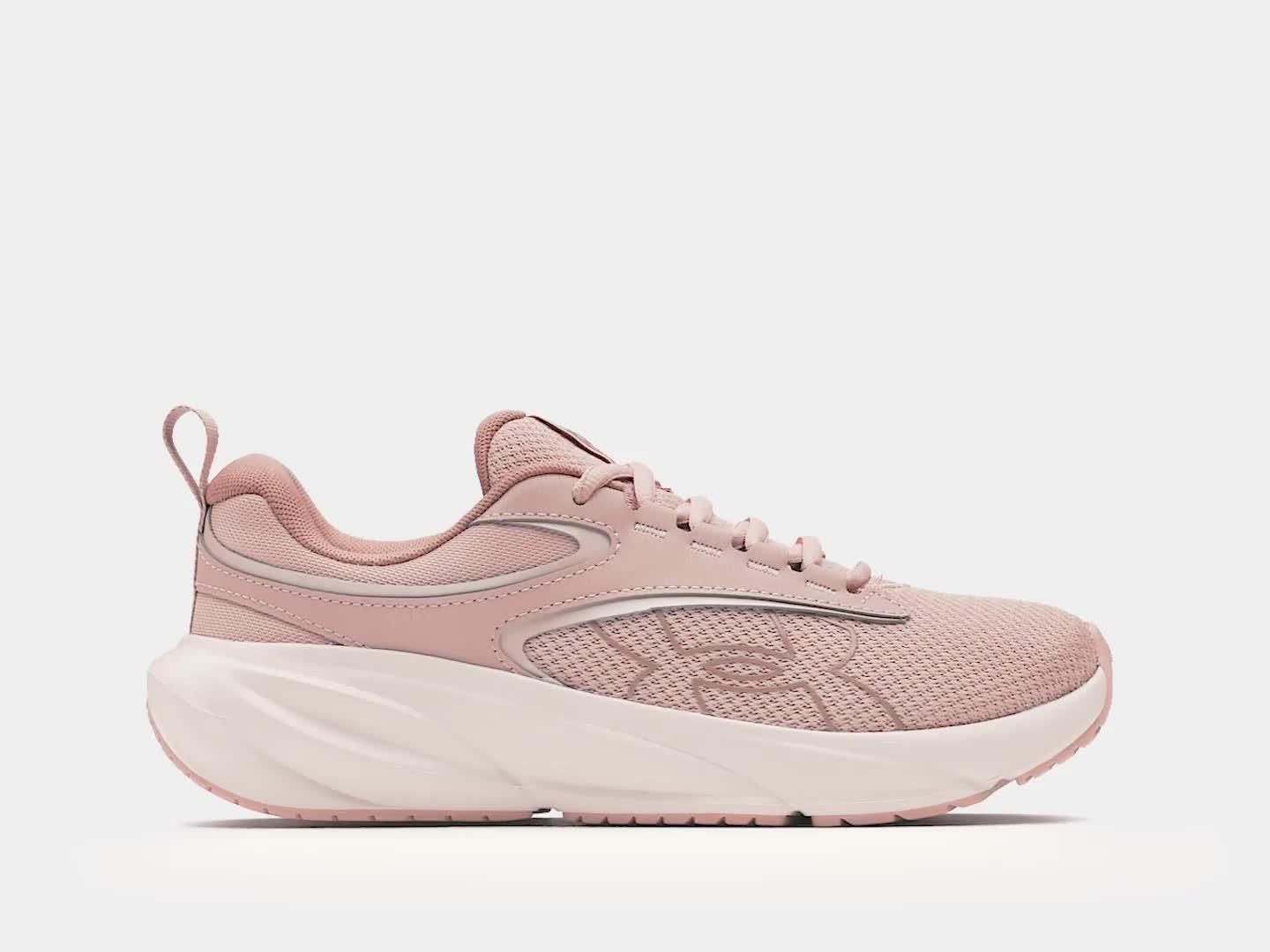 Image thumbnail 7 of 7 of UNDER ARMOUR Womens Lightweight Lace-Up Cushioned Running Trainers - Pink