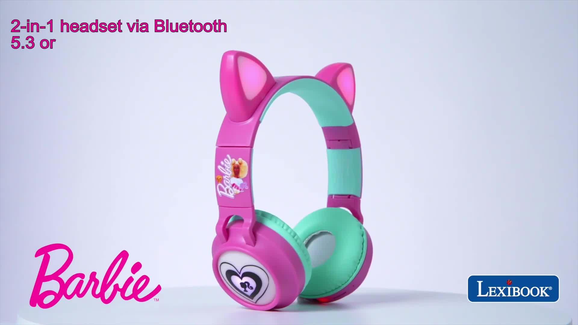 Image thumbnail 8 of 8 of Barbie Cat's ears shape wireless rechargeable headphones with lights