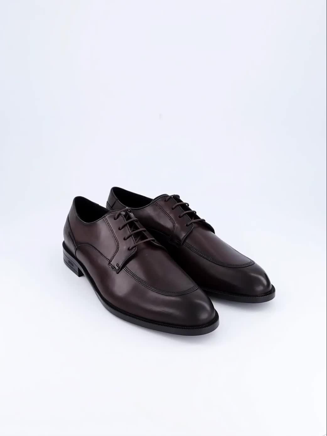 Image thumbnail 7 of 7 of BOSS Men's Tayil Leather Derby Shoes - Brown