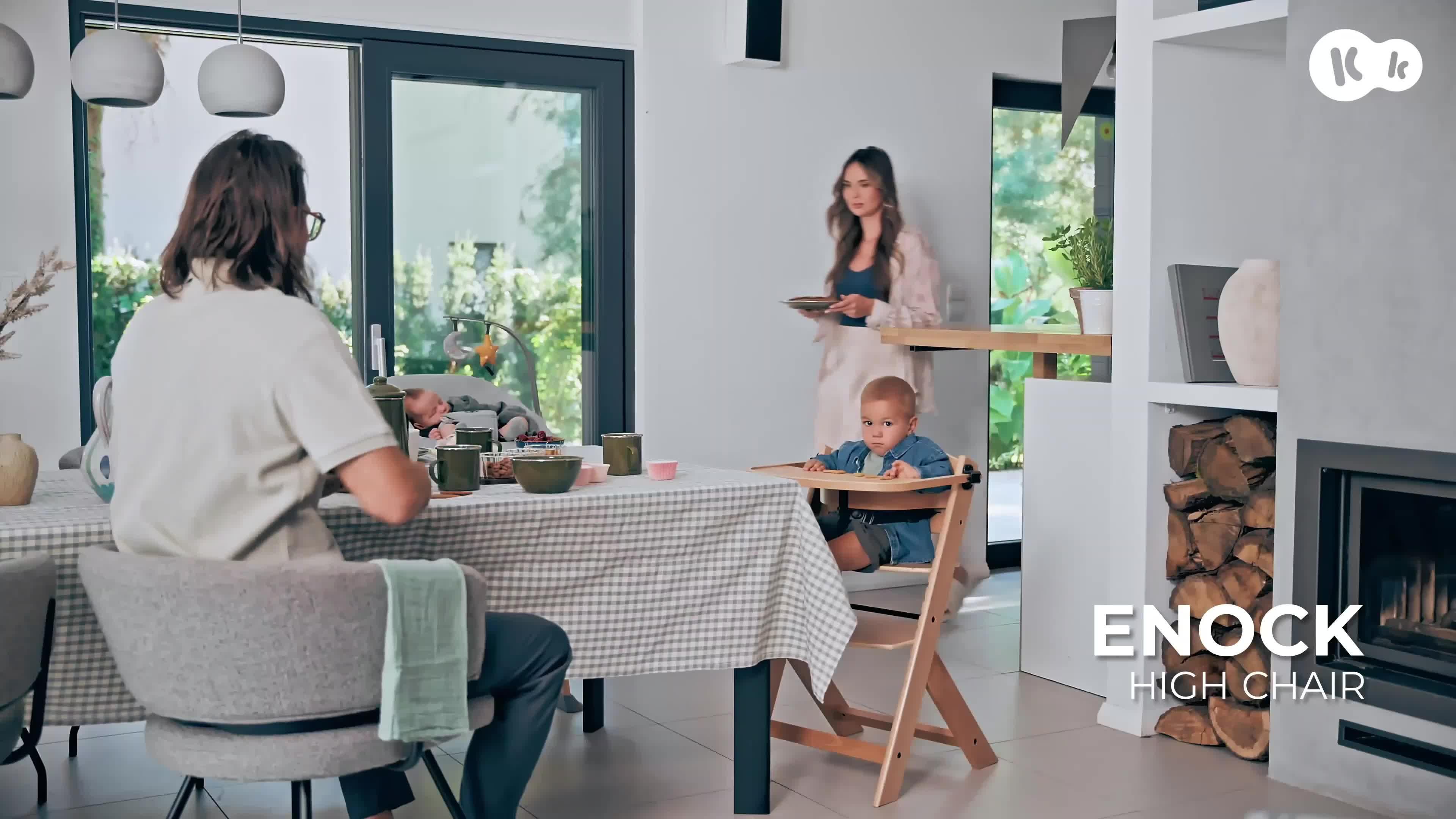 Image thumbnail 8 of 8 of Kinderkraft wooden high chair ENOCK BEIGE