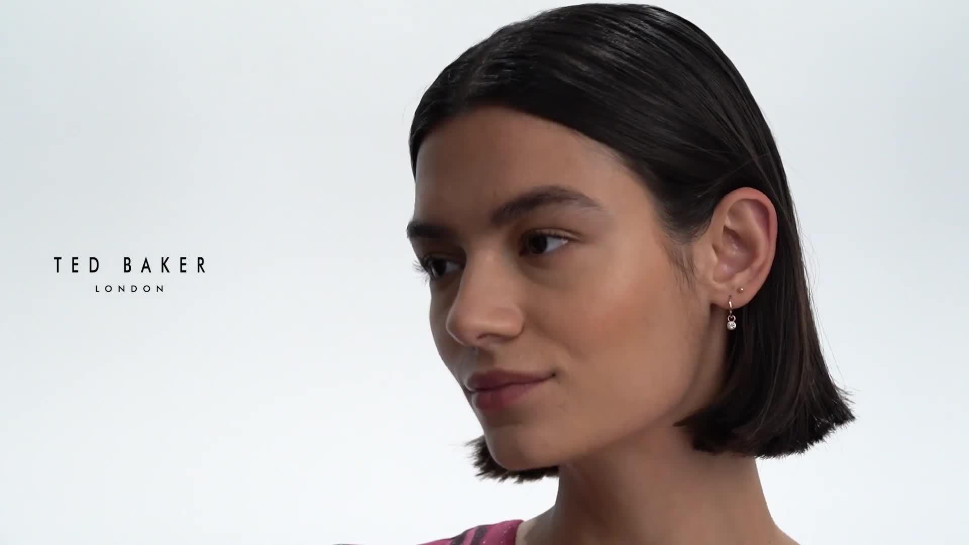 Image thumbnail 6 of 6 of Ted Baker SINALAA: Crystal Huggie Earrings