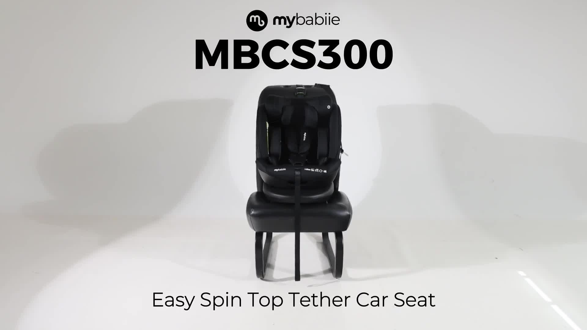 Image thumbnail 8 of 8 of My Babiie MBCS300 Spin R129 Car Seat with Top Tether - Black Leopard