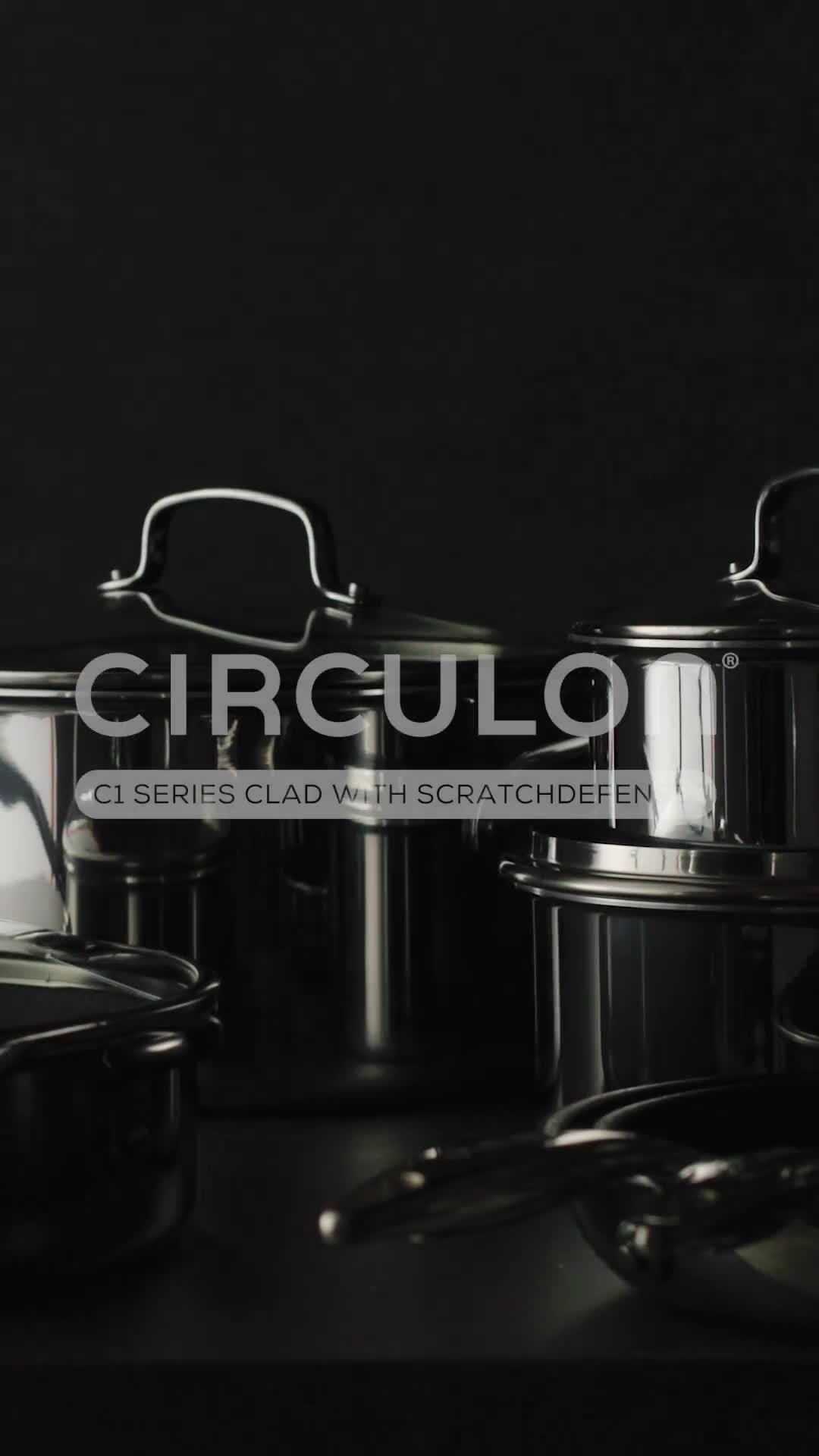Image thumbnail 8 of 8 of Circulon Clad Series 3 Piece Set - 16cm &amp; 20cm Saucepans &amp; 25cm Frypan