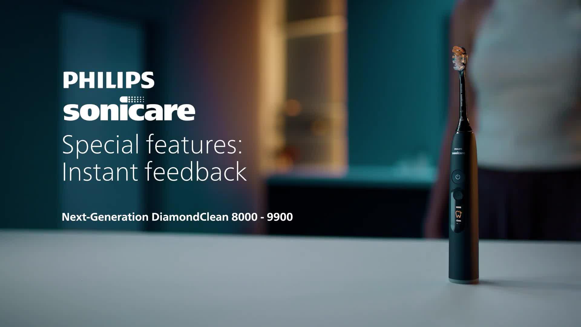 Image thumbnail 8 of 8 of Philips Sonicare Next-Generation DiamondClean 9000 Electric Toothbrush - Smart Coverage Feedback, Smart Pressure Feedback, 21 Settings, Midnight Green, HX9213/84