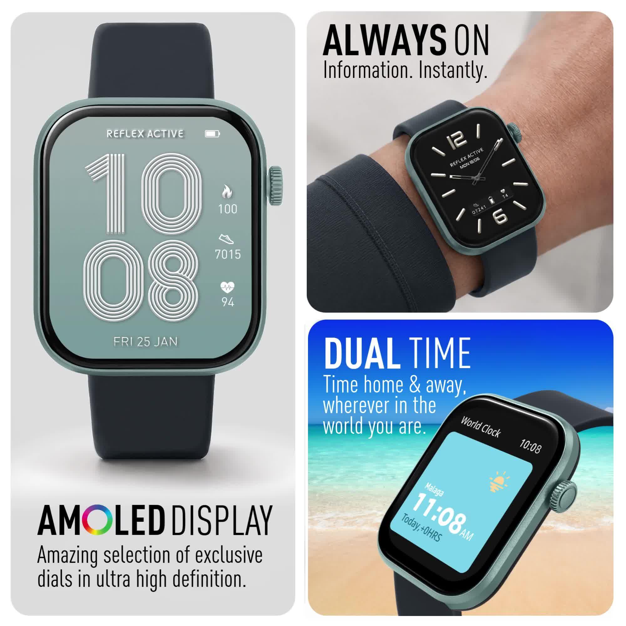 Image thumbnail 8 of 8 of Reflex Active Reflex Active Spectra Dark Grey Silicone Strap Smart Watch