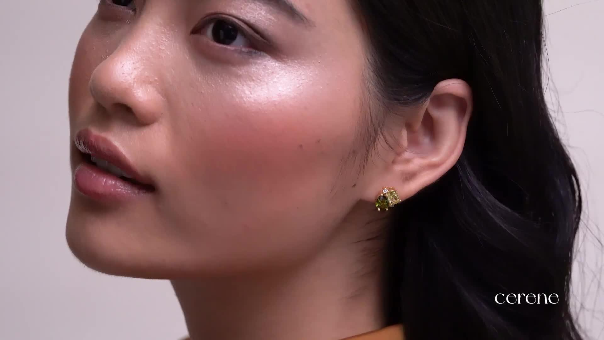 Image thumbnail 7 of 7 of Cerene DUO: Crystal Cluster Stud Earrings